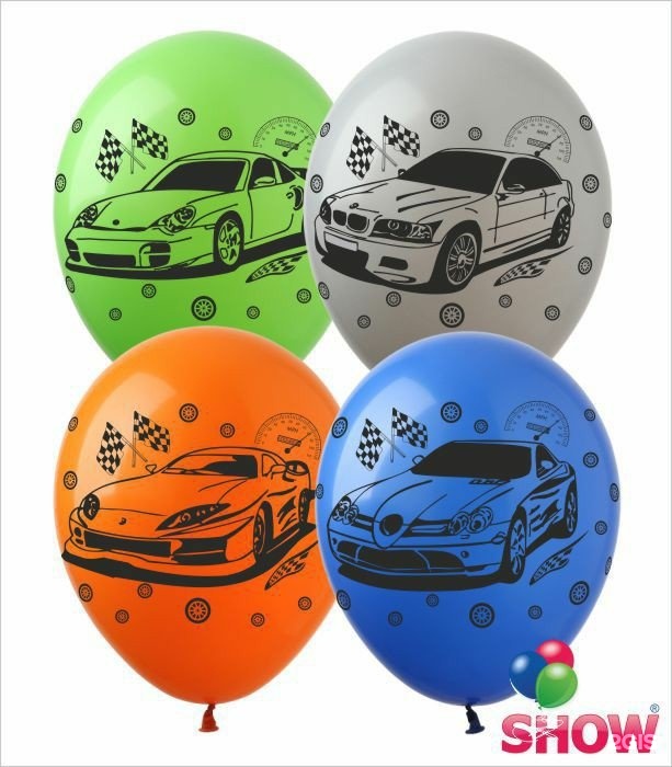 шарики машинки на день рождения. машинки цвета шарики.