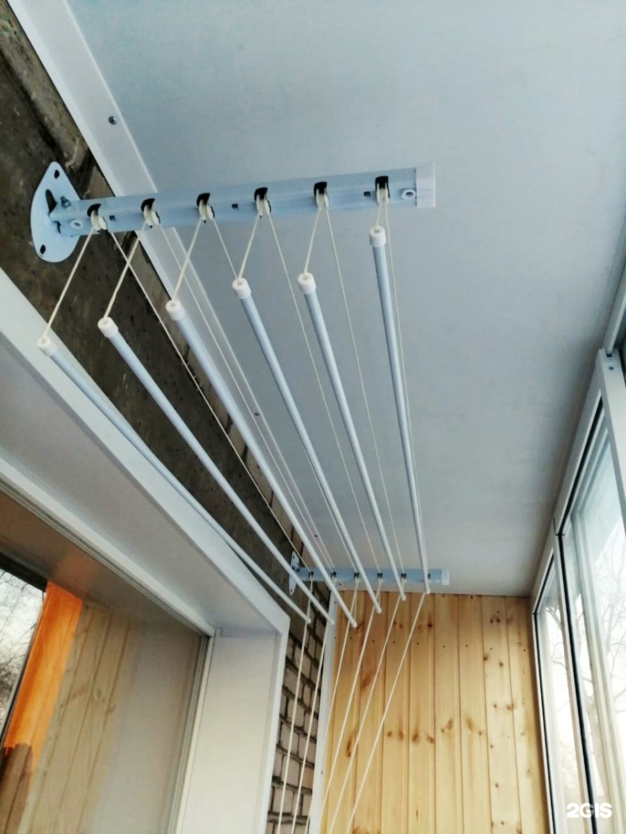 дизайн балкона с сушилкой для белья
