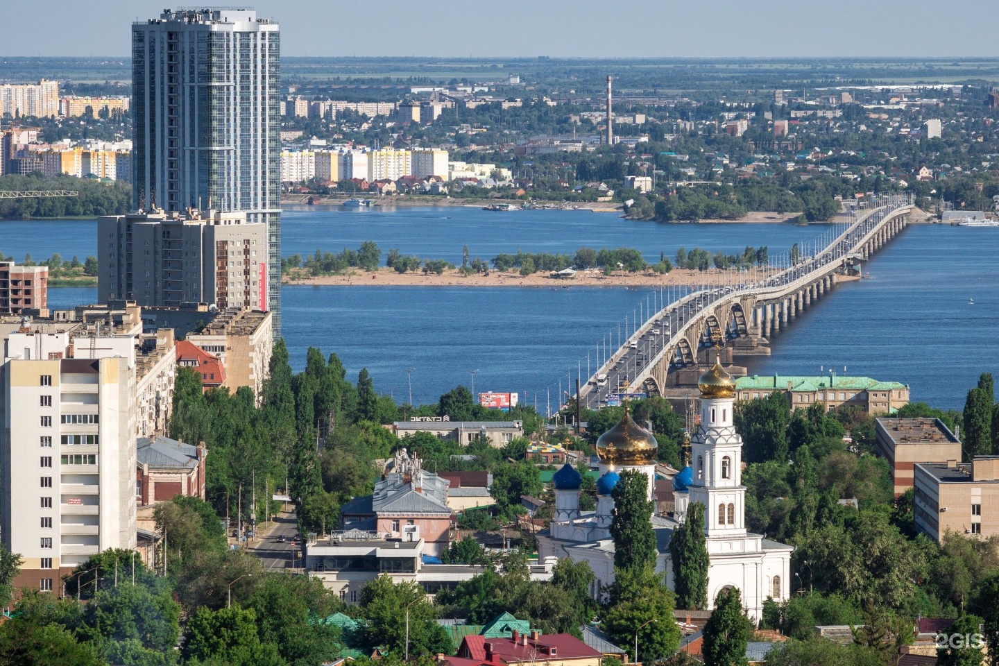 Волгоградское водохранилище мост Саратов